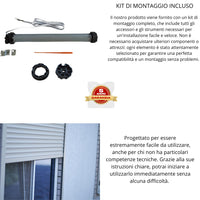 Motore Elettrico Tapparelle Avvolgibile Silenzioso 270W Kit Montaggio Completo Casa Ufficio Quantità: 1 Unita, NM: 50