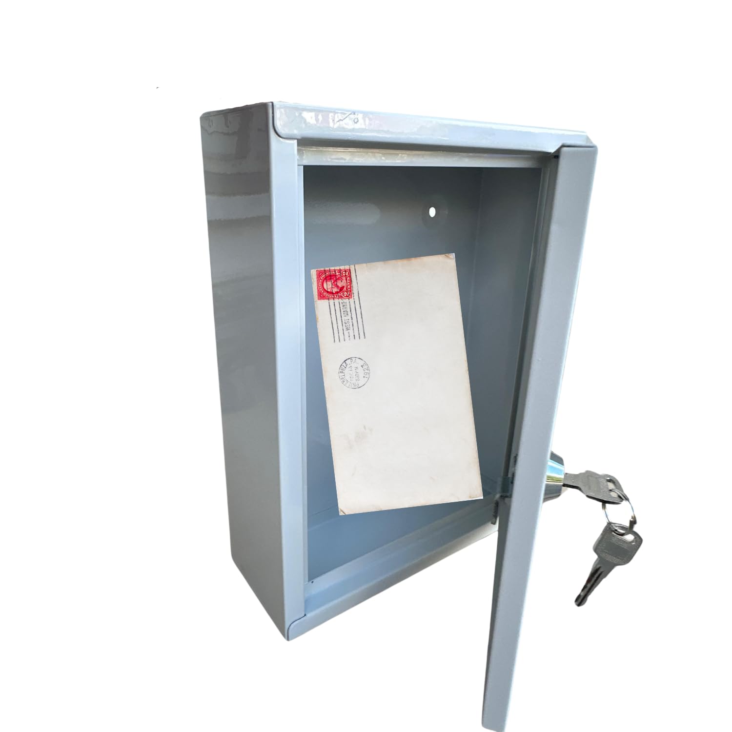 Cassetta Postale Esterno Personale Ferro Dimensioni 26 x 20 x 7,5 cm Elegante Funzionale Colore: Grigio