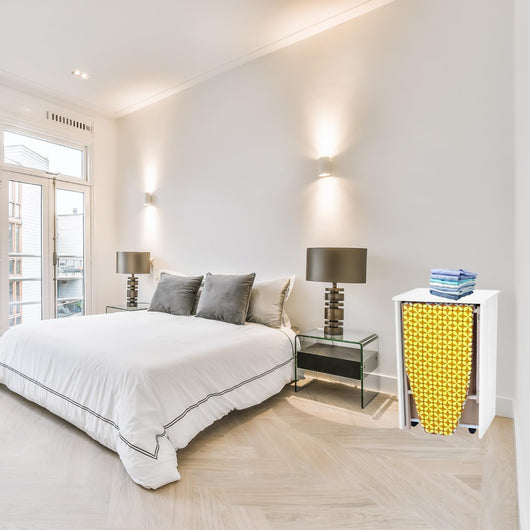 Asse Stiro Multiuso Salvaspazio Legno Mobile A Scomparsa Dimensioni 84 x 52 x 40 cm Rotelle Trasportabili Colore Mollettone Assortito Colore: Bianco