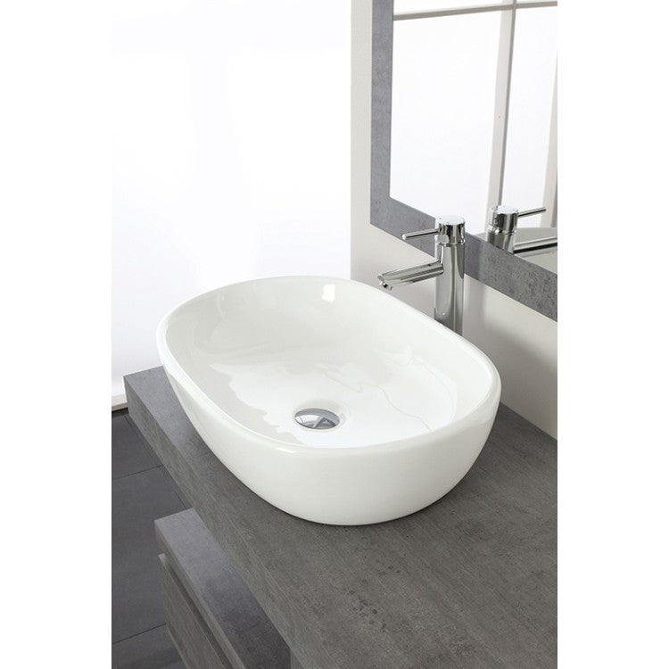 COMPOSIZIONE BAGNO CM.120X50 COLORE CEMENTO CON CIOTOLA IN CERAMICA DA CM.60