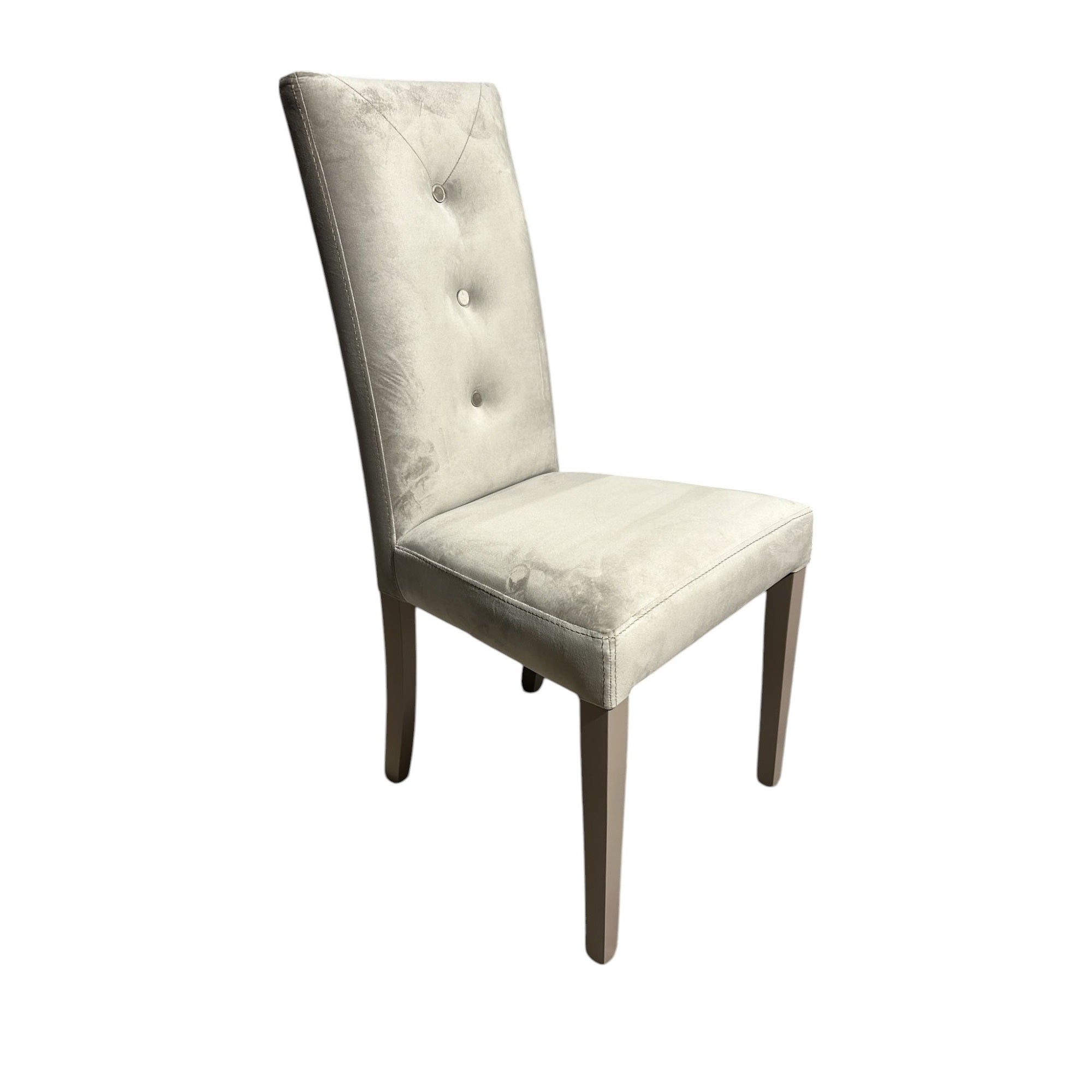 SEDIA MONTECARLO 47X46XH101CM TORTORA IN VELLUTO.