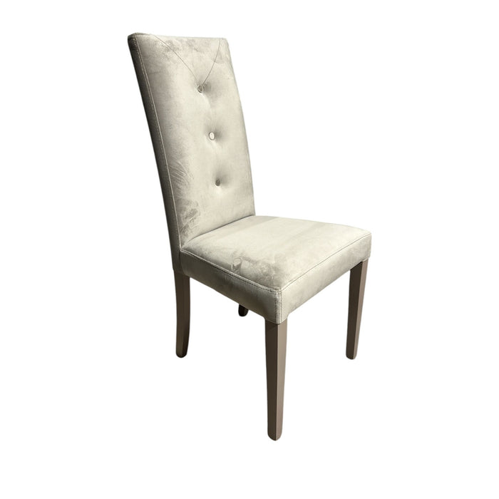 SEDIA MONTECARLO 47X46XH101CM TORTORA IN VELLUTO.