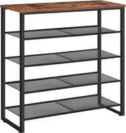 Rack per scarpe - Banca per scarpe - Rack per scarpe metallico - 5 piani - 75 x 28,5 x 75 cm