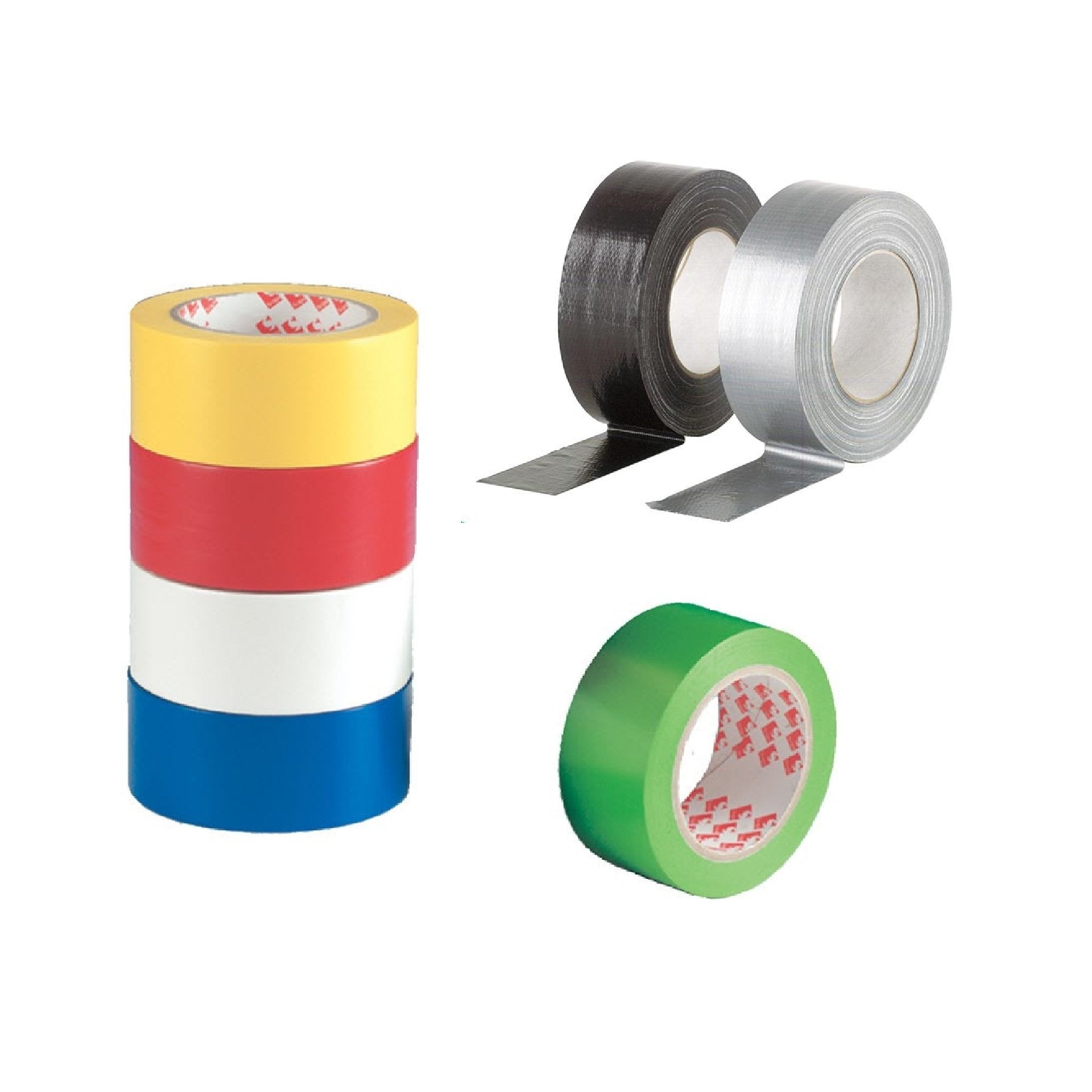 Nastro adesivo telato americano impermeabile giallo verde rosso blu nero marrone ROSSO