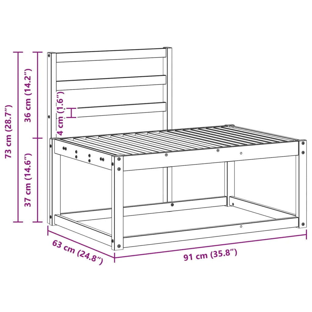 Set di divani da esterno 2 pcs Bianco 182,5 x 63 x 73 cm 3388173