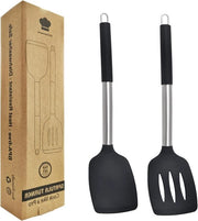 Set di 2 spatole BPA libere, utensili da cucina in silicone, spatteda resistente al calore, ideale per pancake e prodotti da forno