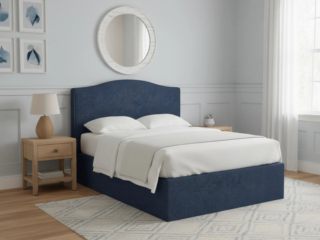 Batley, Letto Singolo Sfoderabile Made in Italy, blu