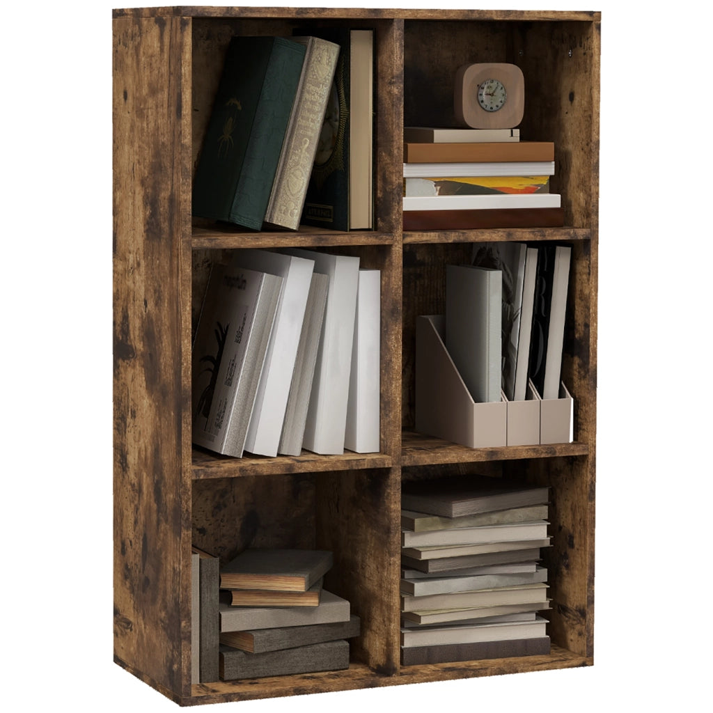 Libreria a scaffali con cubi ¨C Zephmum ¨C Marrone 65.5x30x97.5 cm