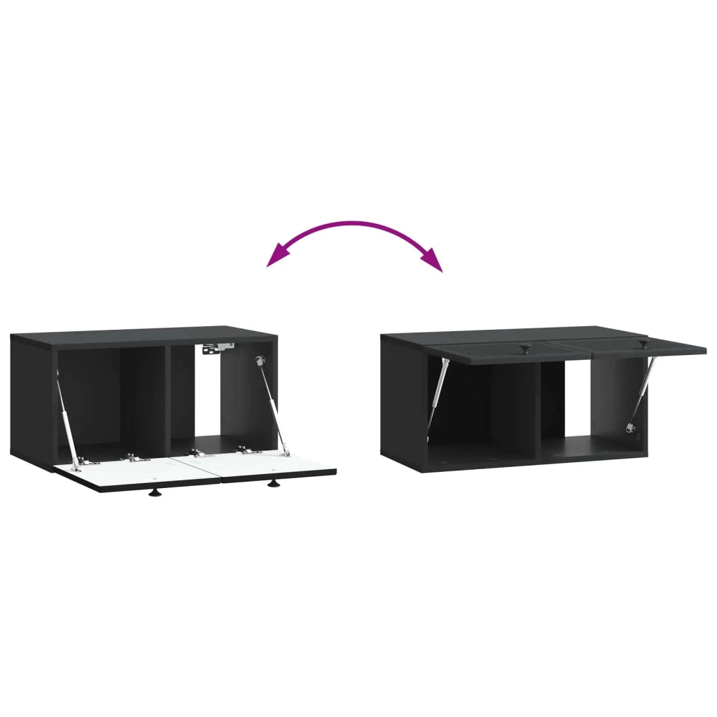 Mobile Porta TV da Muro Nero 59,5 x 31 x 30 cm 898026