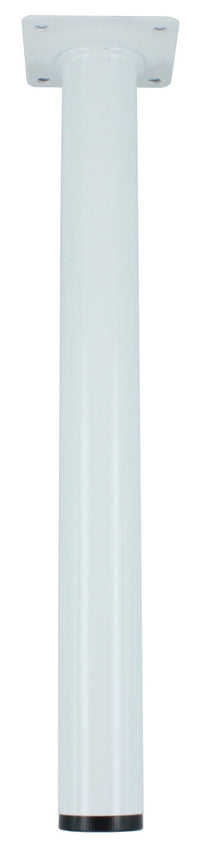 piedino acciaio diametro 30 h cm.15 colore bianco cod:ferx.24465