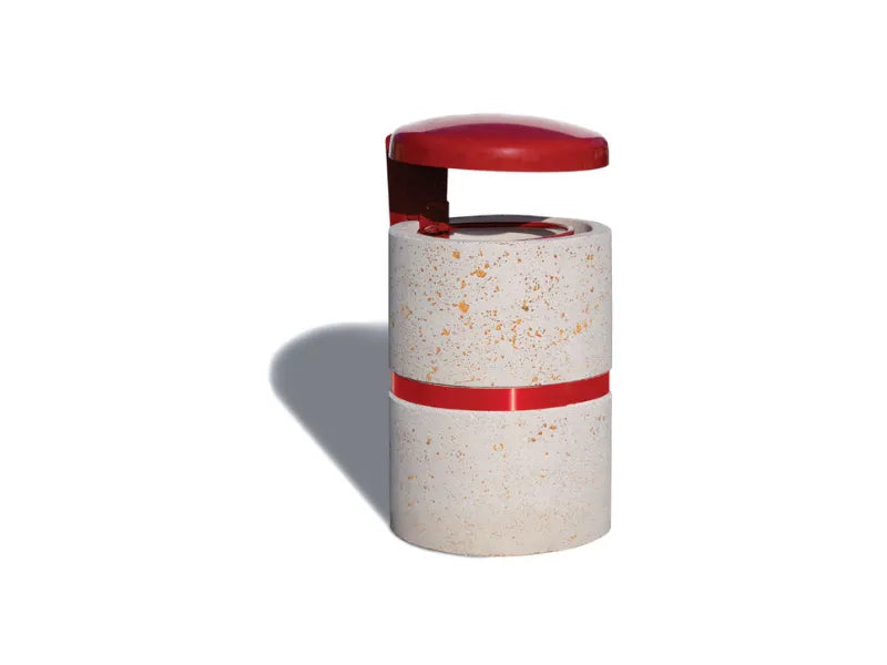 Cestone Lance Giochipark calcestruzzo bianco vibrato acciaio verniciato lt 90