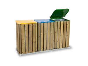 Cestoni Plus Eco-Tris Plus Giochipark acciaio zincato legno pino lt 90 - Eco-Tris Plus