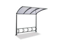 Portabici Cloud 603 Giochipark acciaio zincato tetto policarbonato cm225x175x234h - Grigio micaceo