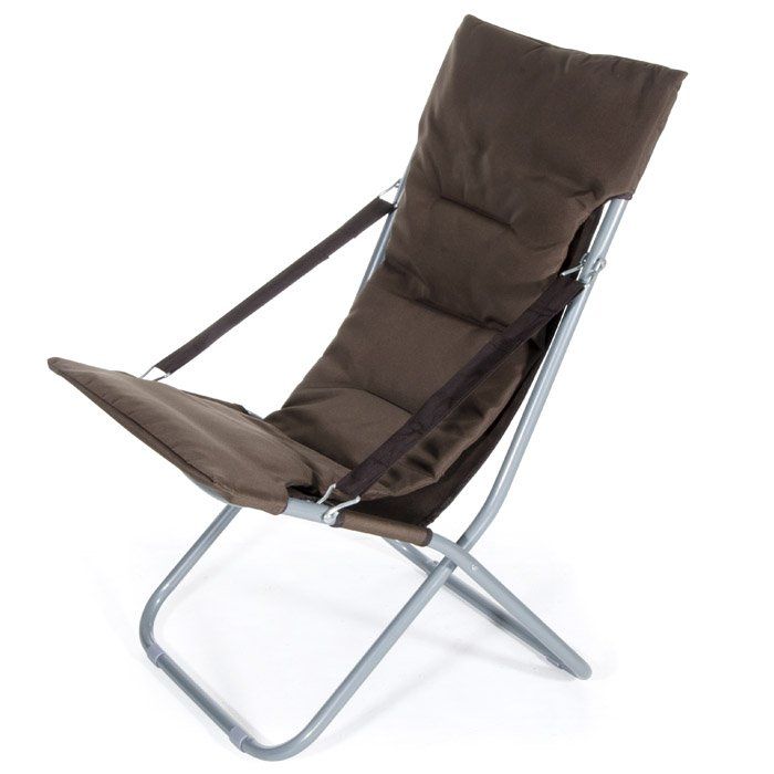 POLTRONA MARRONE IN ACCIAIO PIEGHEVOLE  MAIORCA