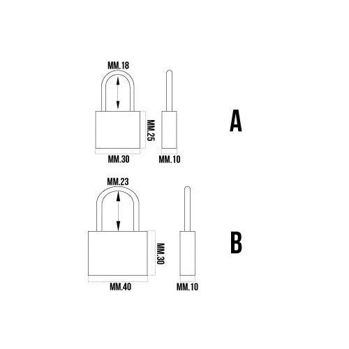LUCCHETTO ACCIAIO INOX MM.30