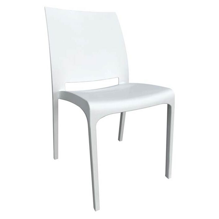 SEDIA VOLGA BIANCA 54X46XH80CM IMPILABILE