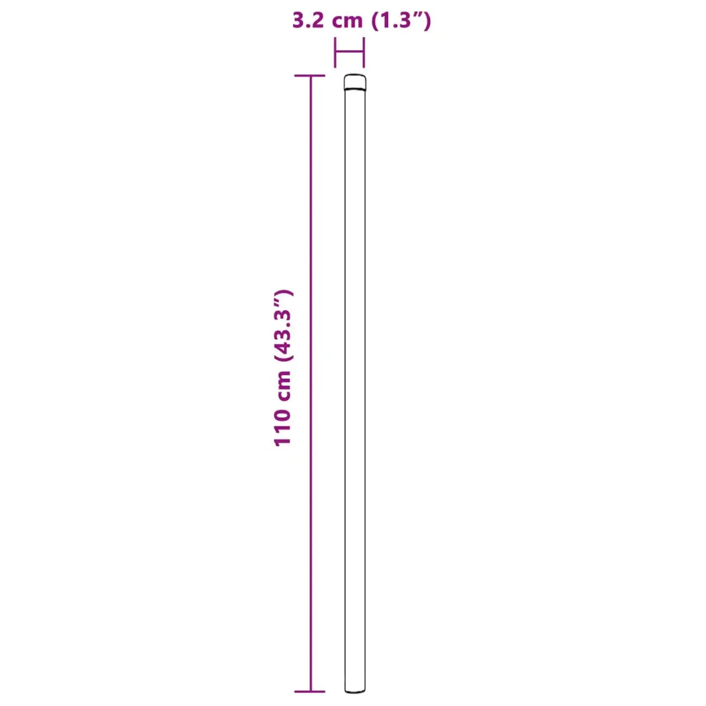 Palo della recinzione 12 pz Argento 110 cm CFW5589890
