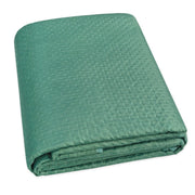 Trapunta Double Face 200x255 cm Coperta Morbida Copriletto Tinta Unita Verde