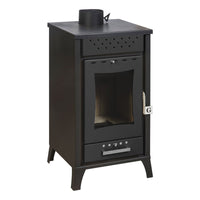 Stufa a legna potenza 15 Kw 45,5x48,5x91 - OLGA Colore: Nero