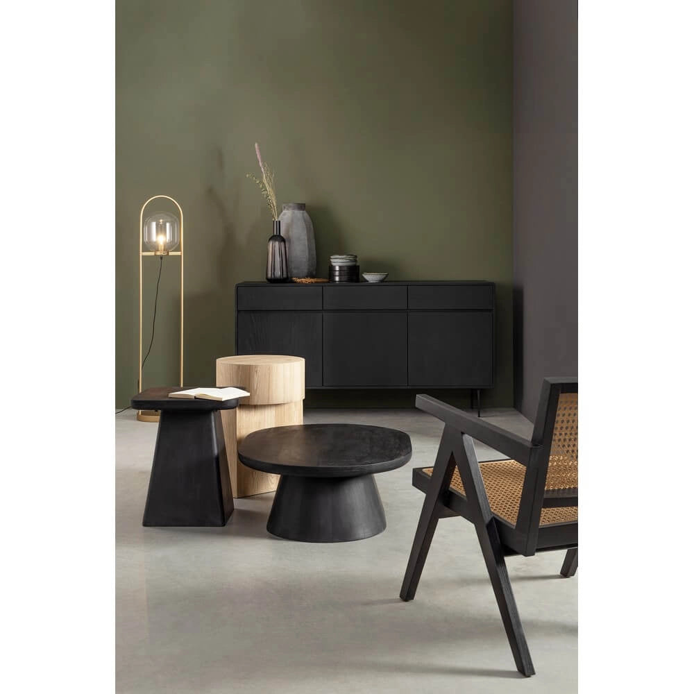 Poltrona Lounge in Legno di Teak con Schienale in Rattan - ELOISE