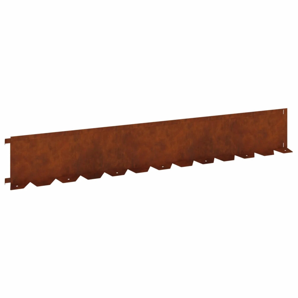 Bordura per Prato 30 pcs 102 x 15 x 4 cm Acciaio Ruggine 8008783