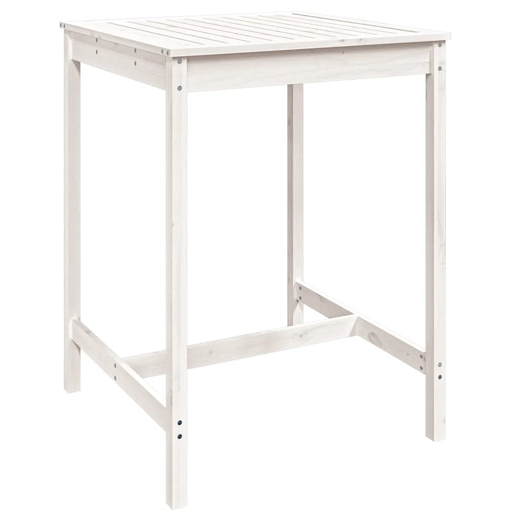 Set Bar da Giardino 5 pz | Set Salotto da Giardino Bianco in Legno Massello di Pino
