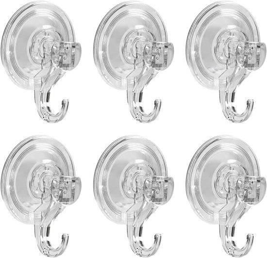 Haken transparante 7 cm di diametro, riutilizzabile, massima capacità di carico 3 kg