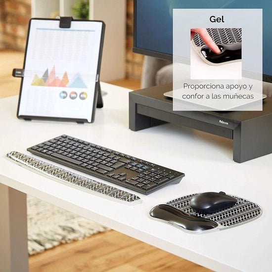 Sostegno per polso Ergonomico Pieno di Gel con Design a Zig-Zag Moderno