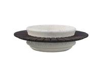 Fioriera Selene 1644 Giochipark calcestruzzo finto marmo panca legno A~170x65h