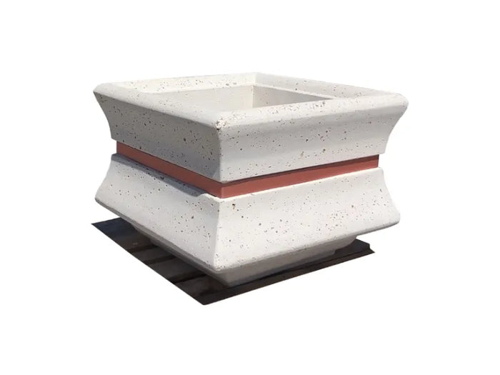 Fioriera Iris 1643 Giochipark calcestruzzo finto marmo alluminio rame 90x90x65h