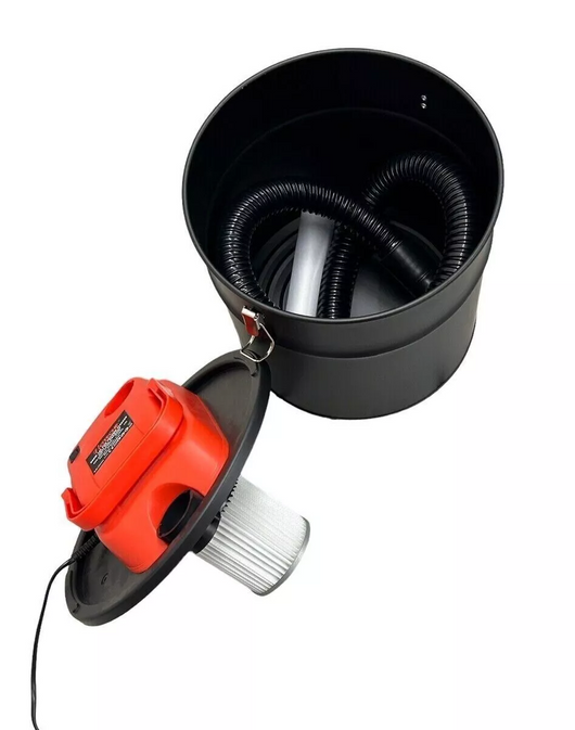 Bidone aspiracenere elettrico 18L per stufa a pellet camino aspira cenere 800W P805509