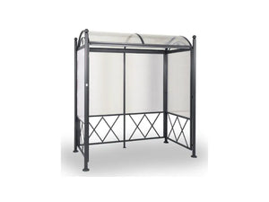 Pensilina Deva/Deva Max Giochipark acciaio zincato policarbonato cm227x117x245h - Grigio micaceo - cm 280 x 150 x 245h