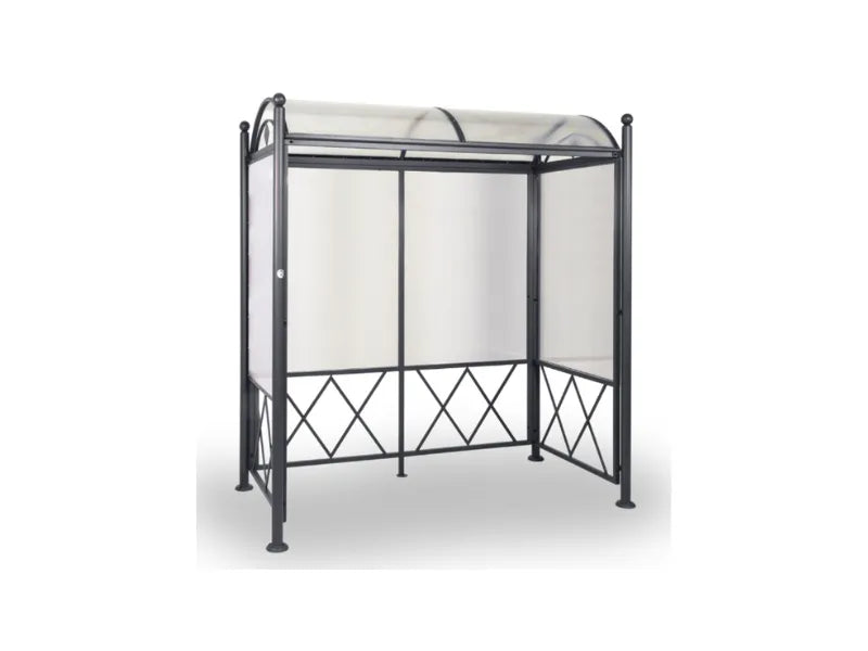 Pensilina Deva/Deva Max Giochipark acciaio zincato policarbonato cm227x117x245h - Grigio micaceo - cm 280 x 150 x 245h