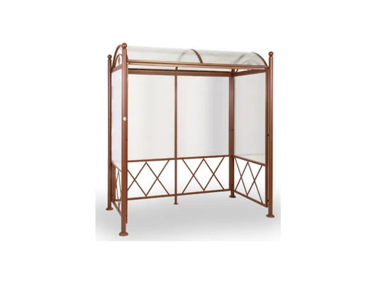 Pensilina Deva/Deva Max Giochipark acciaio zincato policarbonato cm227x117x245h - Corten - cm 280 x 150 x 245h