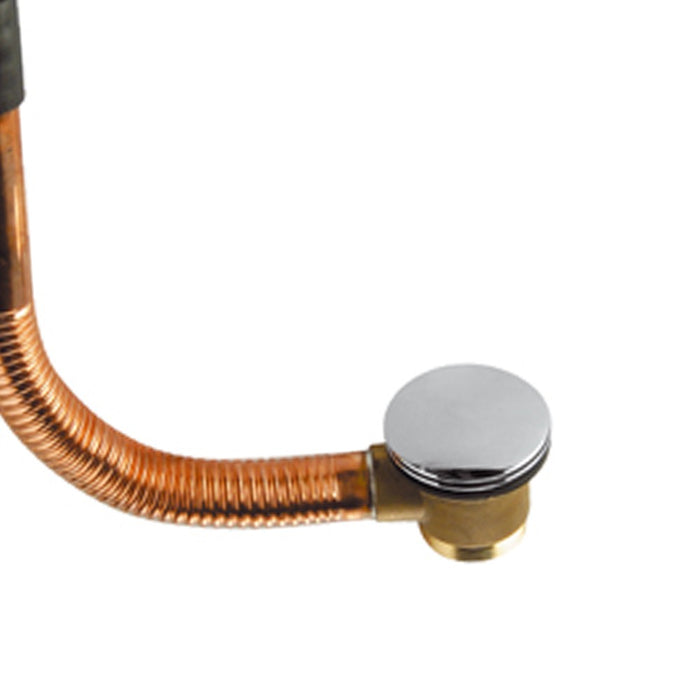 Colonna di scarico con tubo in rame con piletta click clack