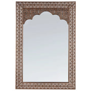 Specchio da muro rettangolare cornice rame 60 x 95 cm decorazione orientale