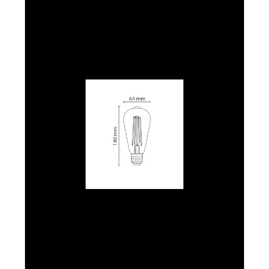 LAMPADINA LED FILO ST64 E27 8W 2700K 1055LM