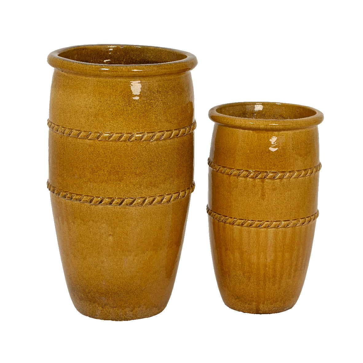 PORTAVASO LUCIA D.35XH61CM OCRA IN TERRACOTTA