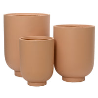 PORTAVASO STELLA D.37XH49CM IN ARGILLA GREZZA.