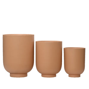 PORTAVASO STELLA D.37XH49CM IN ARGILLA GREZZA.