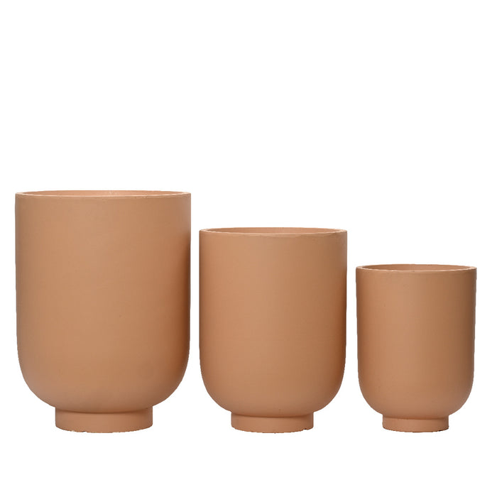 PORTAVASO STELLA D.37XH49CM IN ARGILLA GREZZA.