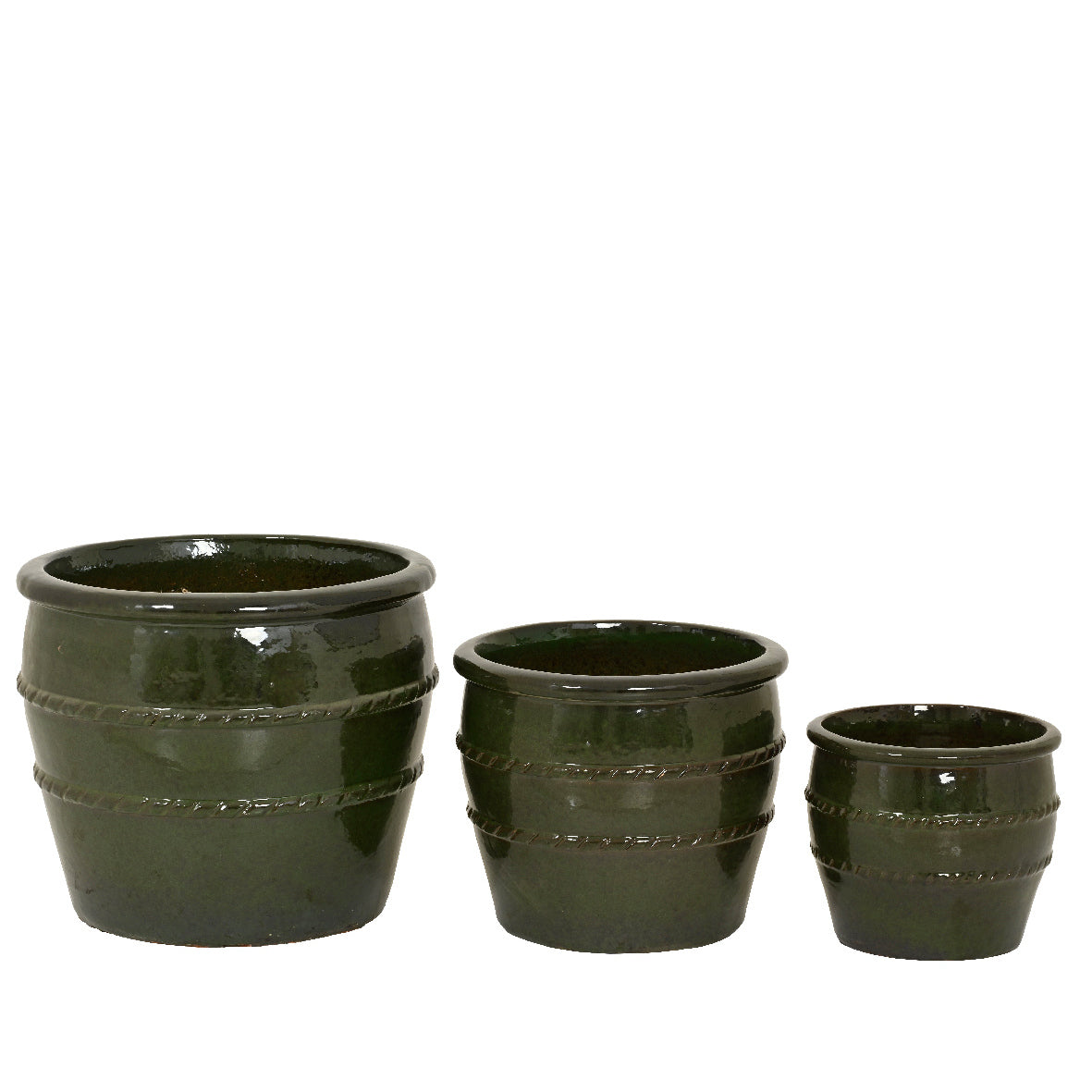 VASO LUCIA D.37XH31CM VERDE IN TERRACOTTA
