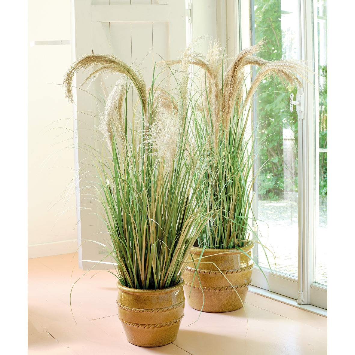 VASO LUCIA D.37XH32CM OCRA IN TERRACOTTA