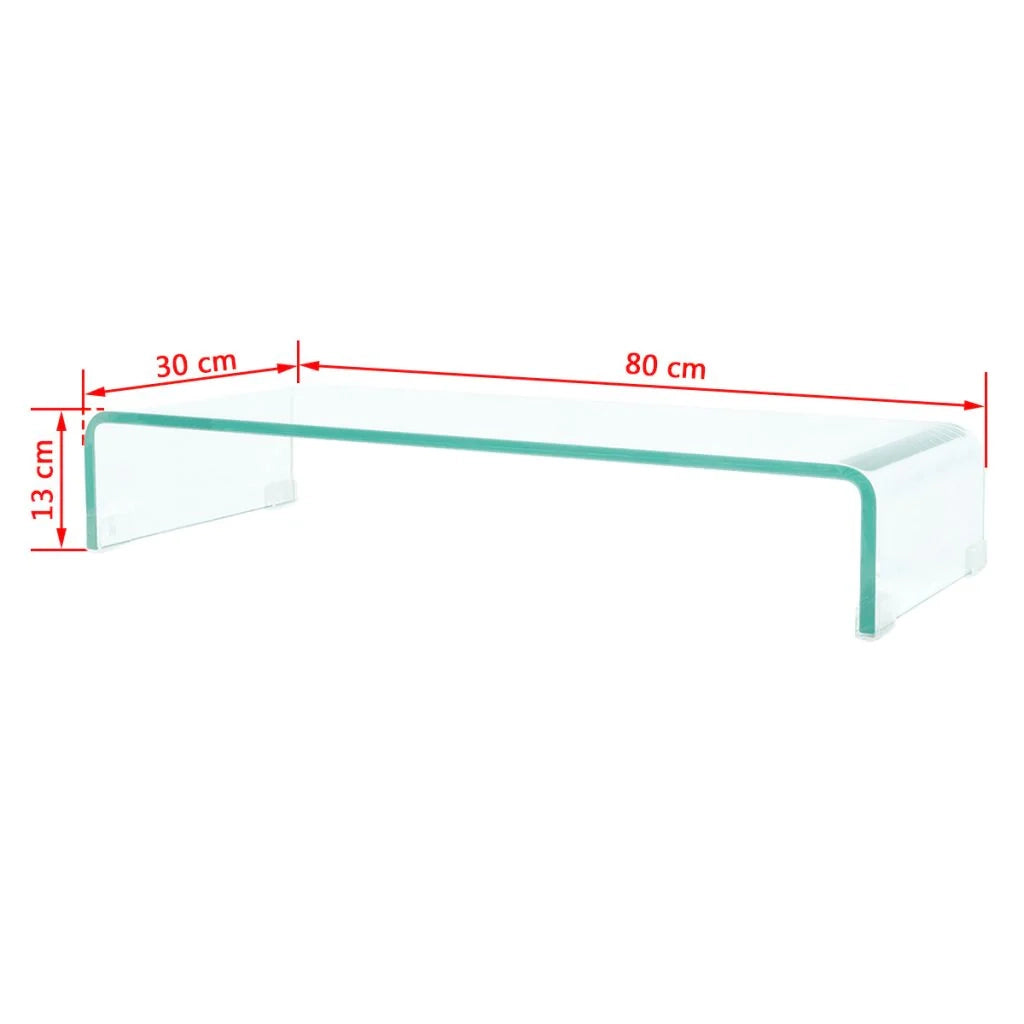 Pratico mobile porta TV/buffet di design per monitor da 80 cm vetro trasparente 2502221