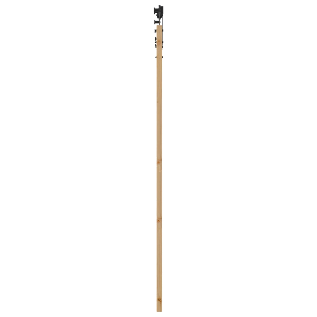 Porta Scorrevole  con Set di Ferramenta 93x202 cm Legno Massello di Pino