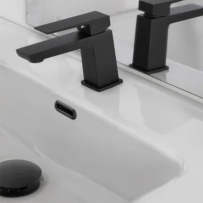 Set miscelatori nero opaco lavabo bidet e doccia a incasso Kubo