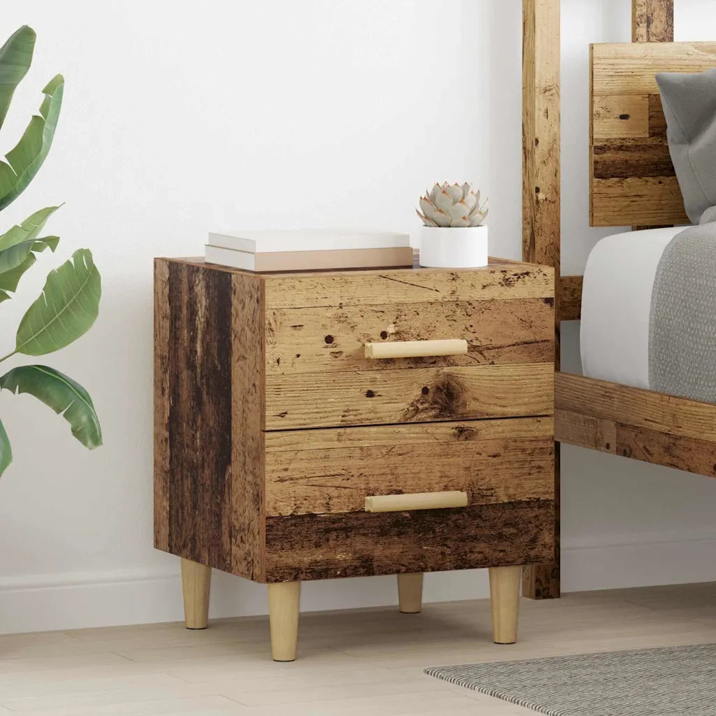 Armadietto per letto 2 pz Legno vecchio 40 x 35 x 47.5cm CFW4287016