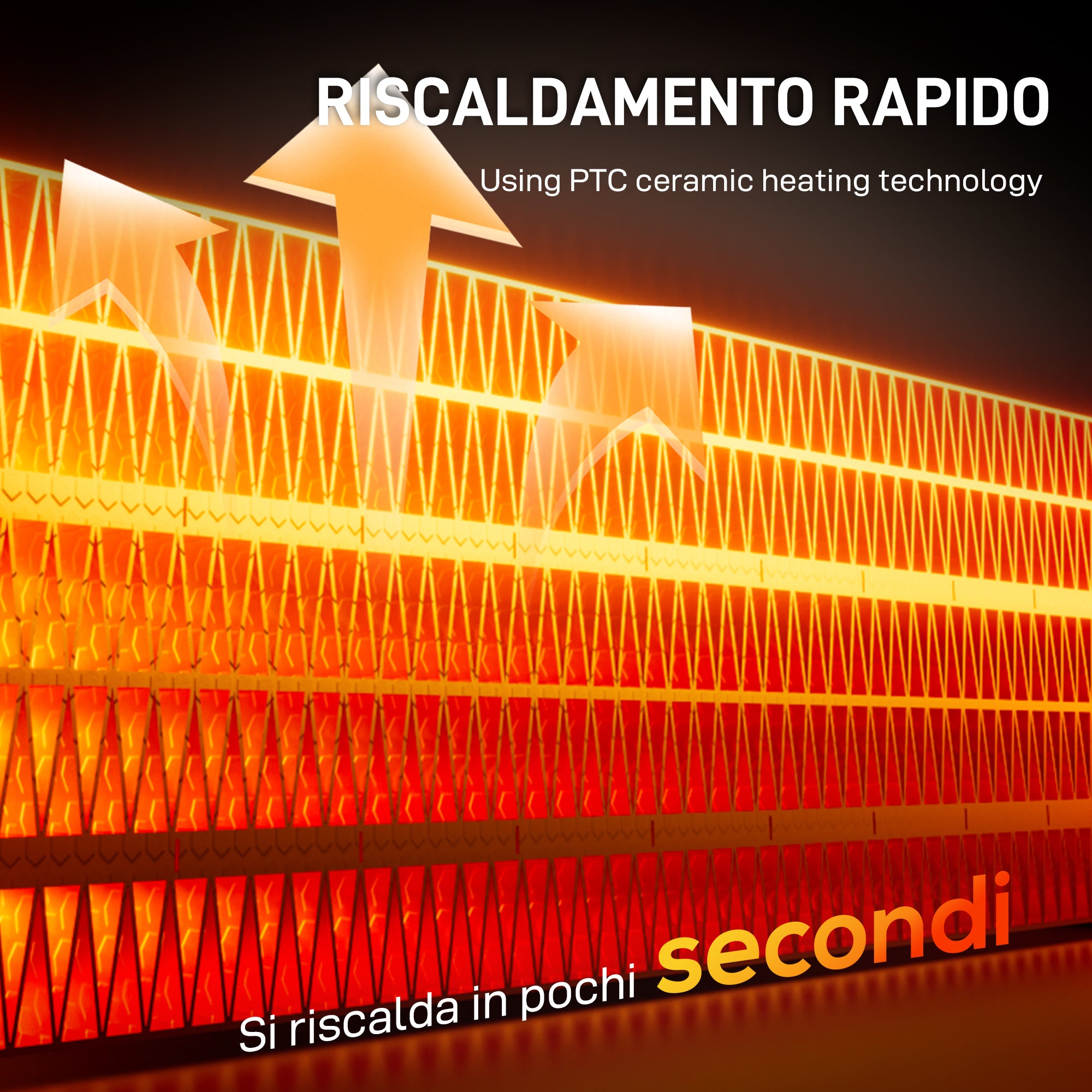 Termoventilatore in ABS e PTC da 2000W con Telecomando Oscillazione e Timer 30x22x82.5 cm Bianco