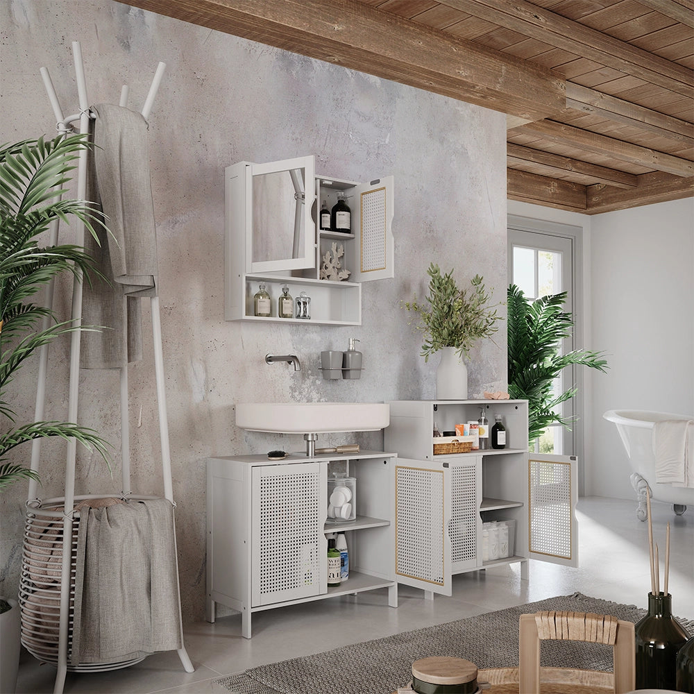 Vicco Set di mobili da bagno Bianco 3 parti