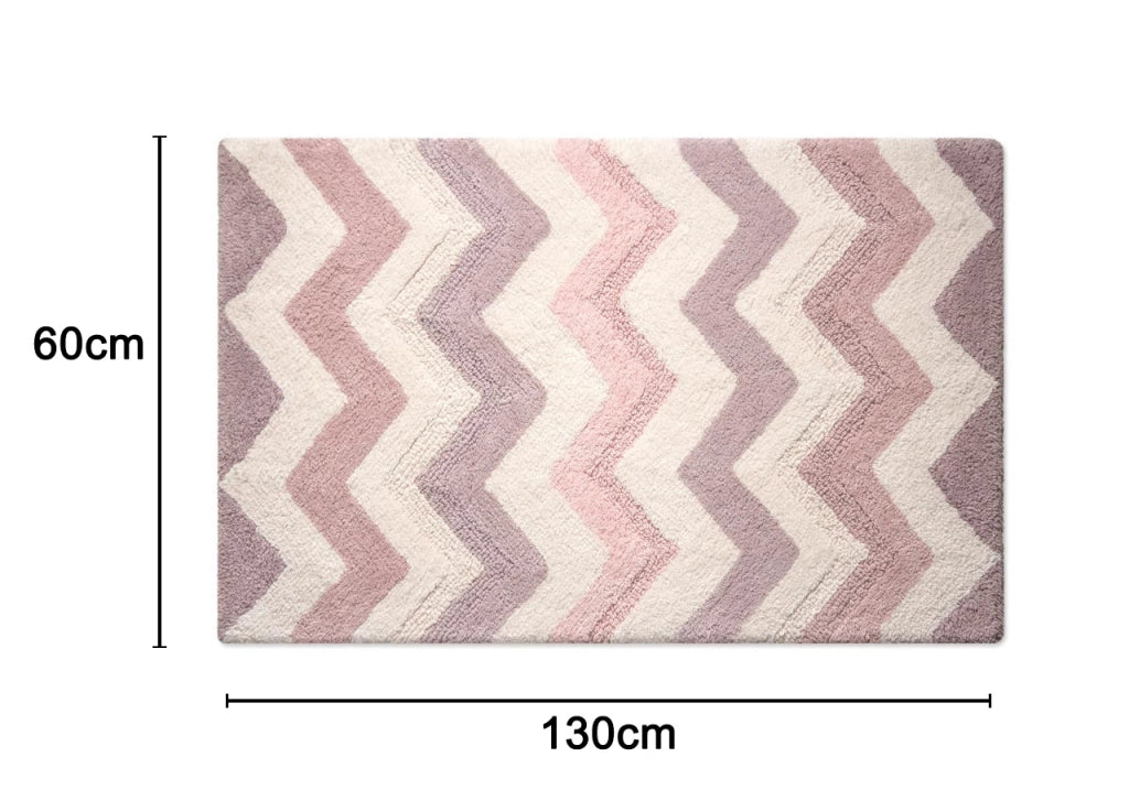 Tappeto Casa Bagno Cotone Spugna Morbida Antiscivolo Tono Su Tono Corner - 60x130 - Confetto